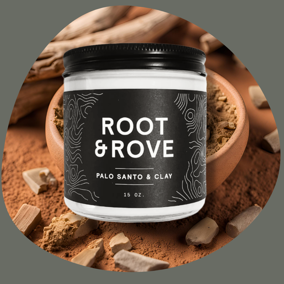 PALO SANTO & CLAY - LARGE CANDLE